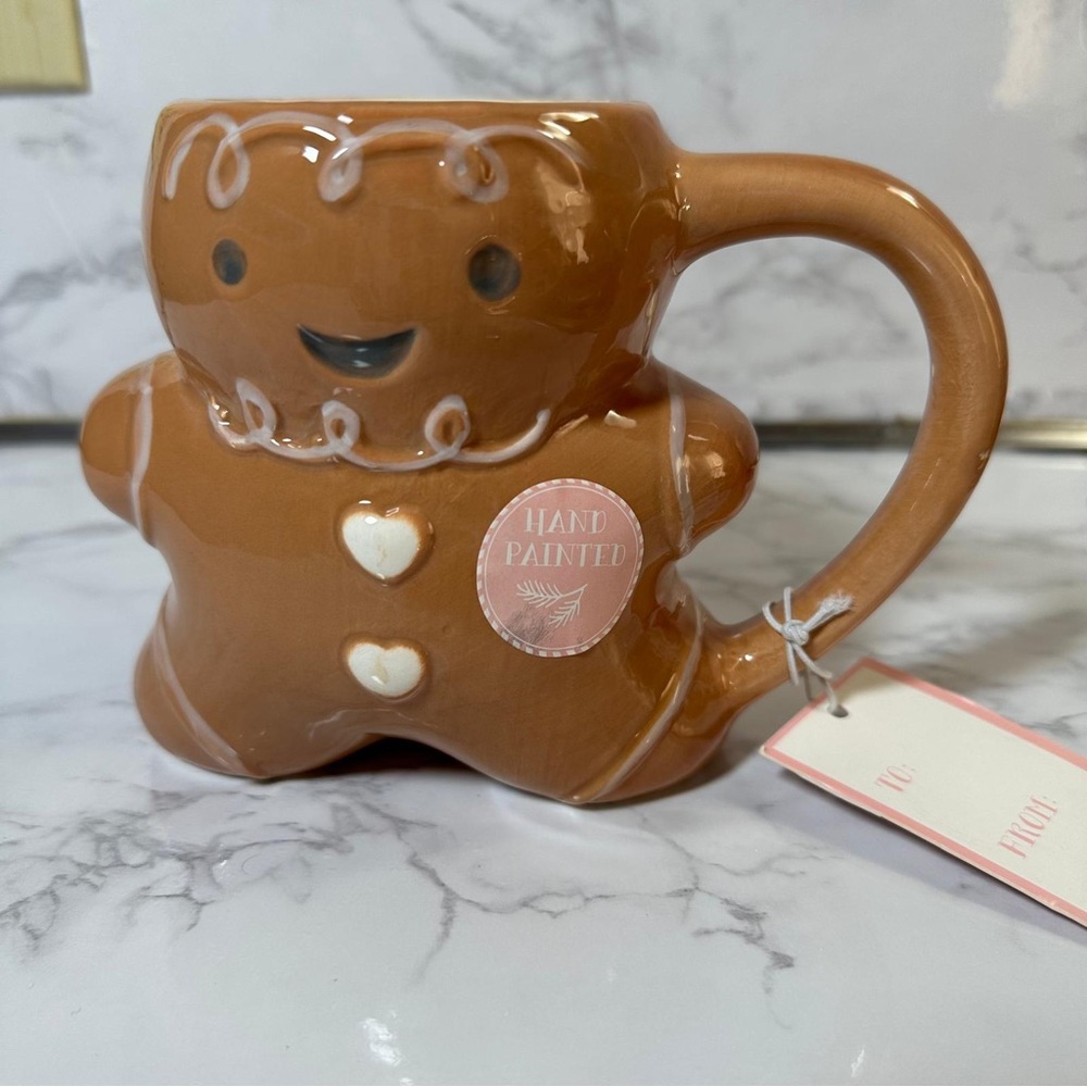 Hand Painted Gingerbread Man Mug